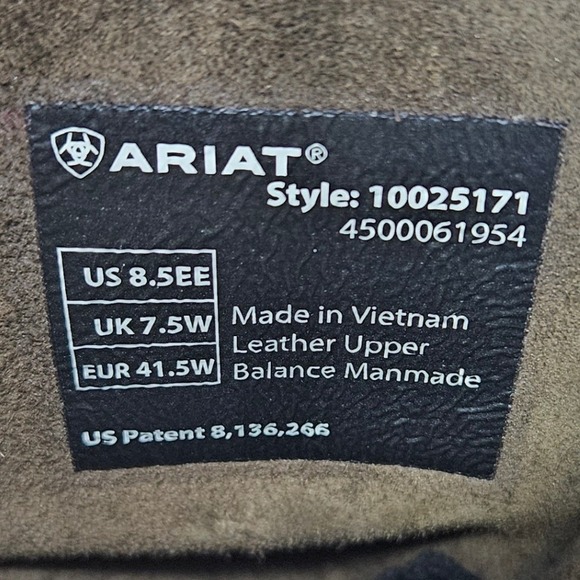 Ariat Rambler Western Boots 10025171 Antiqued Grey Men Size 8.5 Extra Wide - Picture 7 of 8